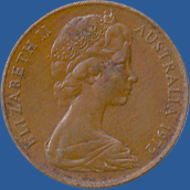 2 цента Австралии 1972 года